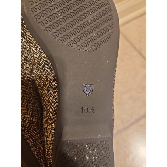 Rothy's "The Point" Flats in "Sparkle Herringbone" Black & Gold Size 10.5 - Picture 8 of 12